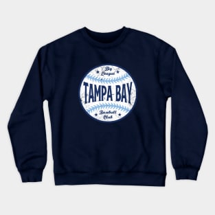 Tampa Bay Retro Big League Baseball - Navy Crewneck Sweatshirt